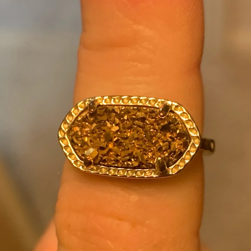 Gold Kendra Scott Drusy ring - Picture 5 of 6